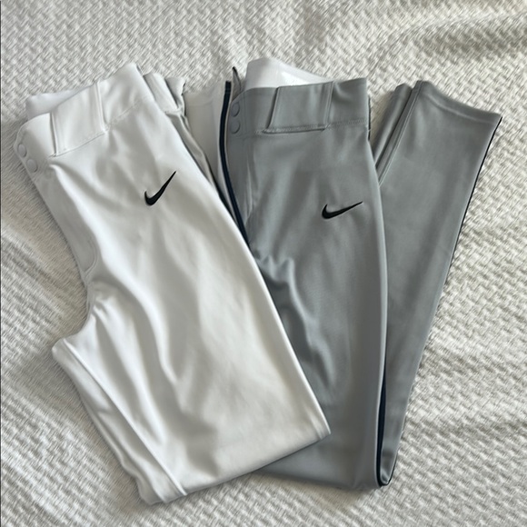 Bundle of 2 Nike White and gray baseball Pants with Black Accents - Picture 4 of 16